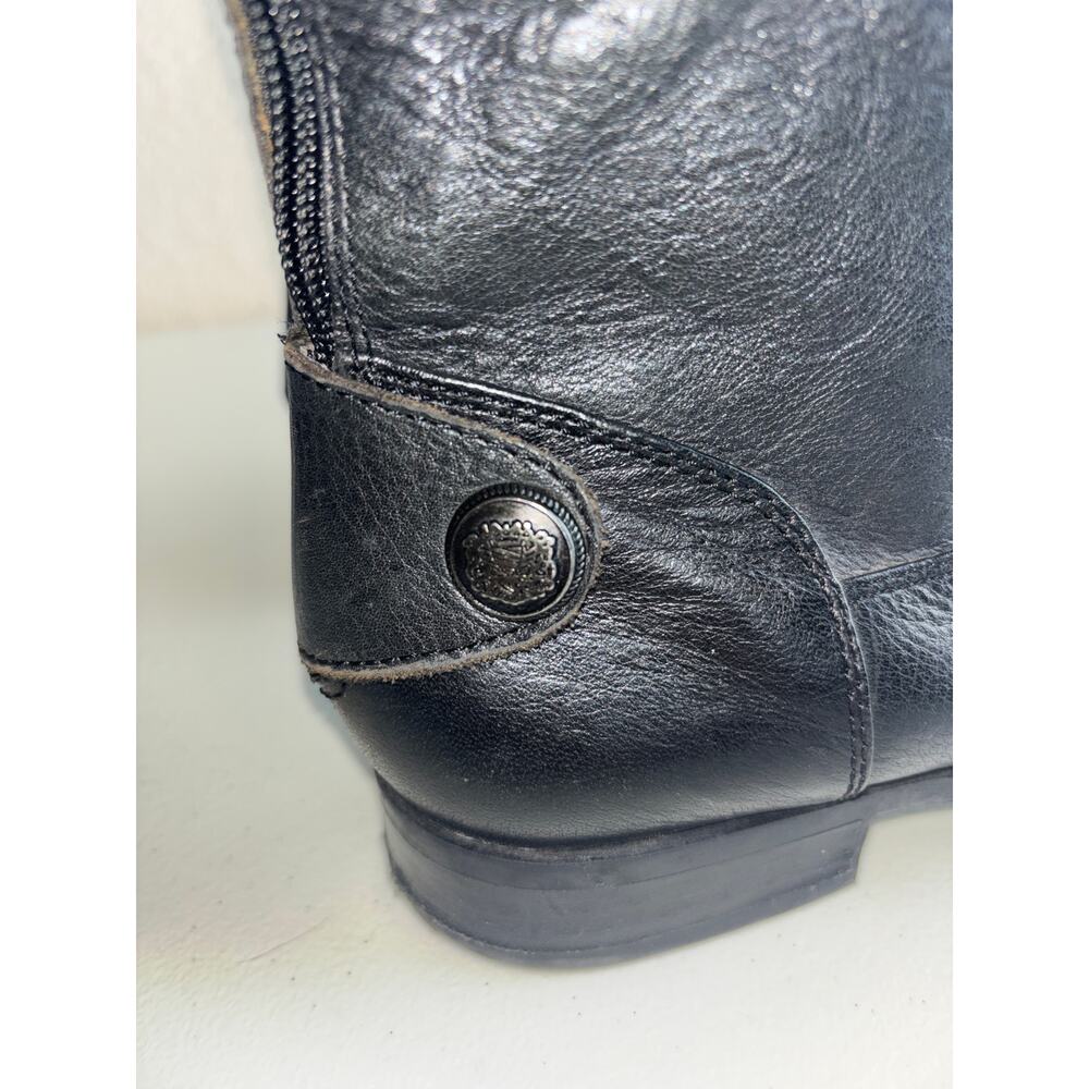 Arturo Chiang Black Leather Tall Riding Boots Size 7 - Picture 4 of 13